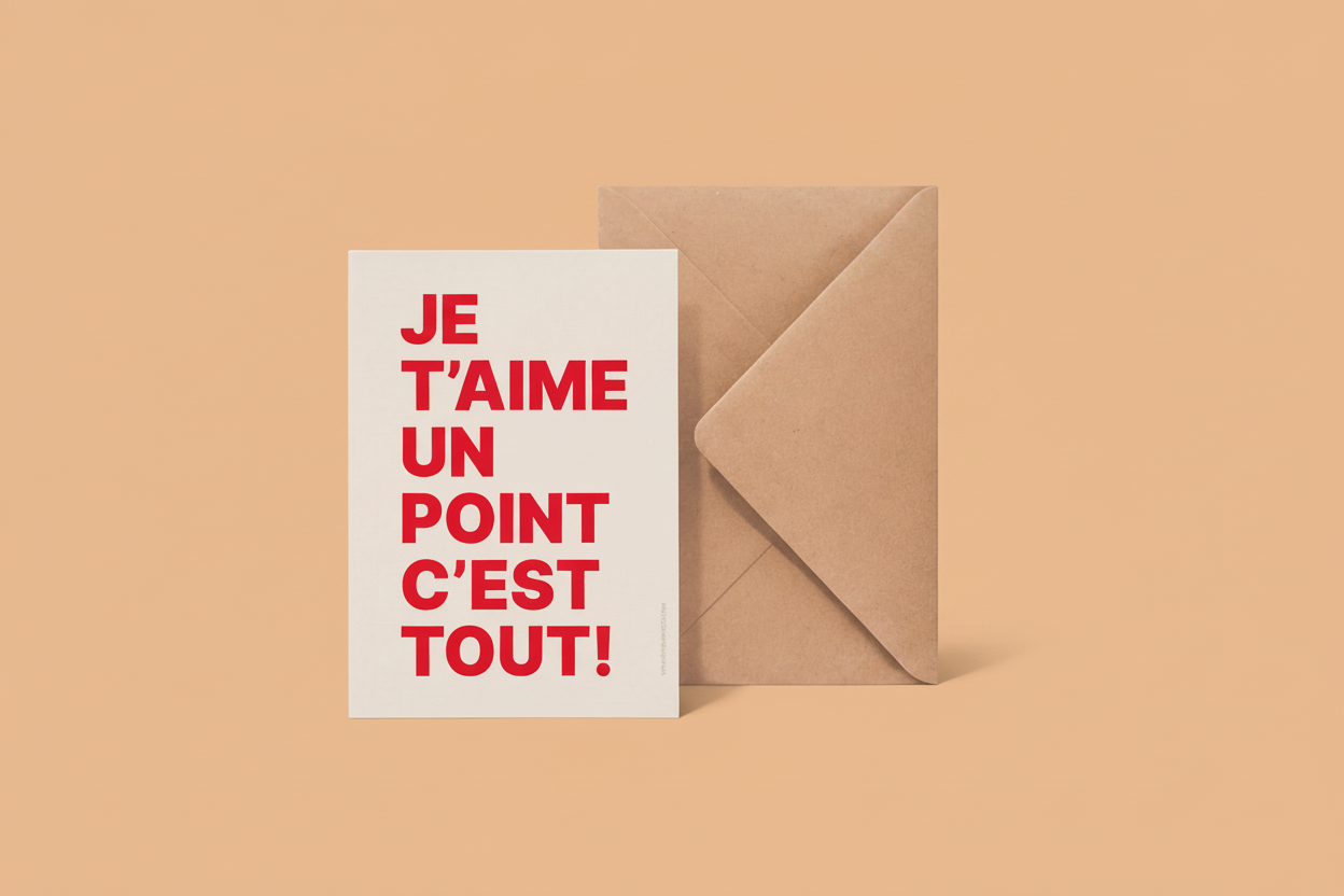 Carte JE T'AIME UN POINT C'EST TOUT